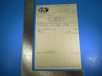 Antique 1906 Albert S. Livermore & Co. Salter Silk Co. Boston MA Invoice S4821