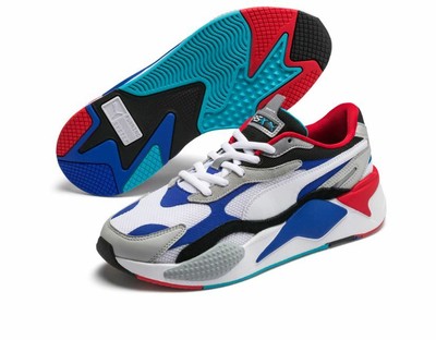 Puma RS-X3 Puzzle Fashion Sneakers,Shoes 37157005 Men's White-Dazzling  Blue-High | eBay