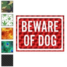 Beware Of Dog Sign, Vinyl Decal Sticker, 40 Patterns  3 Sizes, 4024
