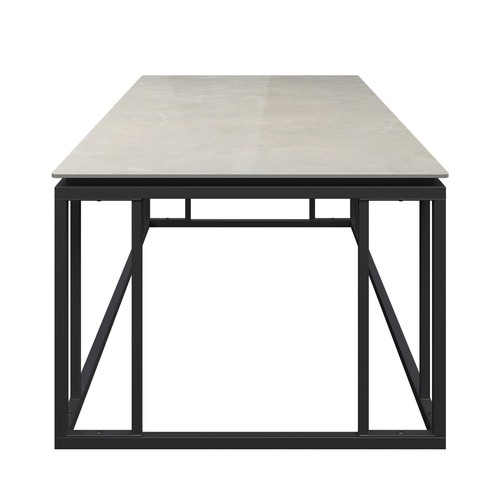 Coffee Table Linx Grey Stone Concrete Effect Top 6mm Thick Living Room Desk - Picture 3 of 8