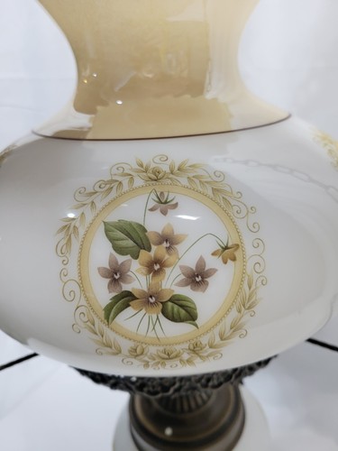 Vintage Electric Double Globe Milk Glass Hanging Parlor Swag Lamp W/Brass Frame - Picture 4 of 24