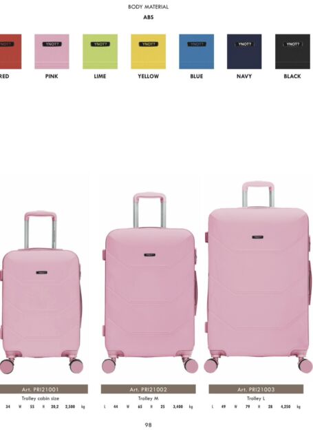 set valigie rigide Marchio Y NOT GU6757 set valigie rigide Marchio Y NOT GU6757