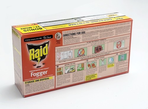 4 PACK Raid Concentrated Deep Reach Fogger 1.5 oz Foggers Roach Flea Prevention - Picture 9 of 11