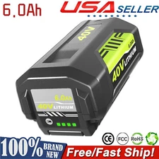 40V 6.0Ah Battery for Ryobi 40 Volt Lithium OP4050 OP40602 OP40261 OP4060 OP4030