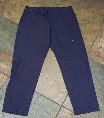 KIRKLAND 6 x 26 Navy Blue Nylon Quick Dry Trail Hiking Crop Pants 5 Pocket #73