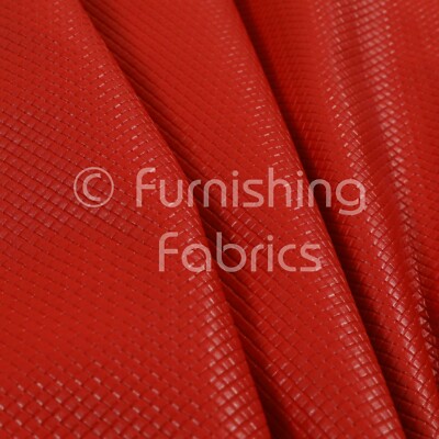 Mini gesteppt strukturiert schlicht robustes Leder in rot Vinyl Polsterstoff