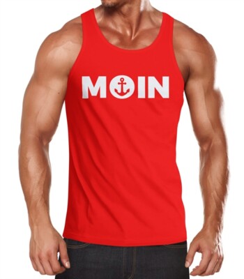 Cooles Herren Tanktop Moin mit Anker Moonworks 
