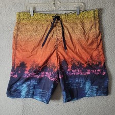 Route 66 Swim Trunks Mens Size Large Beach Sunset Board Shorts 36/38 Waist