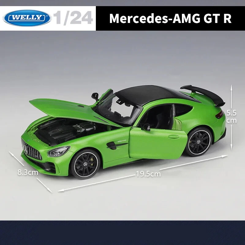 Welly 1:24 Mercedes Benz AMG GT R Alloy Sports Car Model Diecast Toy Vehicles - Image 4 of 4