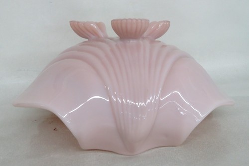 Cambridge Crown Tuscan Style Pink Milk Glass Sea Shell Large Footed Bowl 2951B - Picture 12 of 16