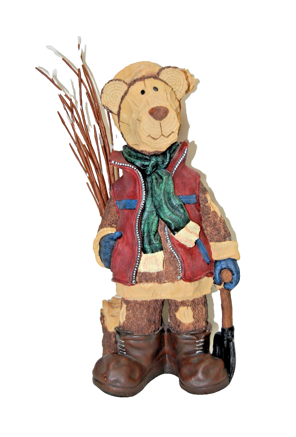 Enchanted Forest Fiber Optic Resin Wooden Bear Color Changing Christmas XM1597 eBay