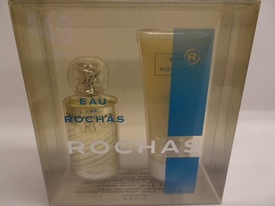 EAU DE ROCHAS GIFT SET (EAU DE TOILETTE SPRAY 1.7oz  + LOTION 3.4oz) Women New