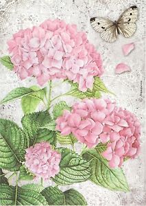 Flowers on Greean for Decoupage Scrapbooking Sheet Rice paper