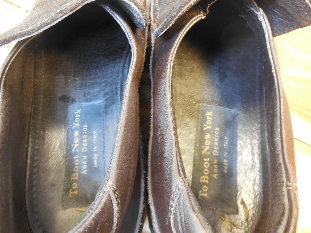 Mocassins To Boot New York En Daim Brun - Taille US 9.5M - Fabriqués En Italie - Occasion