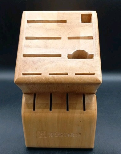 Wusthof Knife Block 13 Slots Light Oak Wood Kitchen Counter