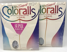 Vintage Coloralls Underalls Pantyhose Tights AB Dove Berry Style 325 LOT 2 prs