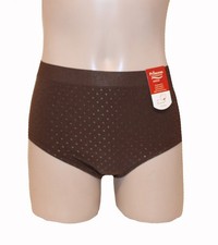 1/3/ Damen Seamless Slips BW Zwickel braun gepunktet Größen  S - XXXL