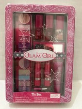 Glam Girl Beauty Tin Box Lip Gloss Lipstick Eyeshadow NOS Markeins 2008 New