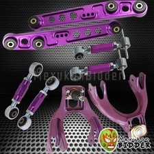 Purple Front Rear Camber Toe Arm Control Arm Kit Civic Eg Del Sol Integra Dc2
