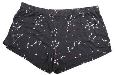 Women's Grayson/Threads Black Sleep PJ Shorts Medium Star Constellations Soft