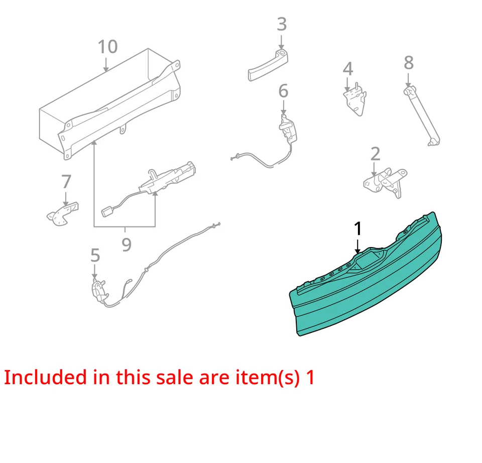 (LOCAL PICKUP ONLY) Trunk/Hatch/Tailgate Lower Fits 07-13 BMW X5 6646924 - Image 3 of 4