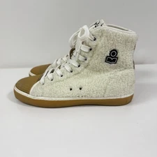Isabel Marant Shearling White Benkeen High Top Sneakers SZ 6.5