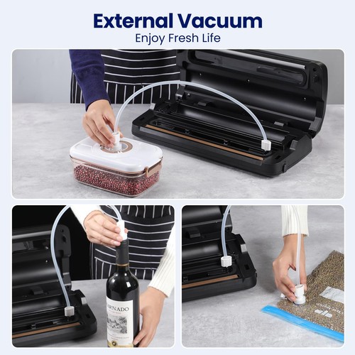 Vacuum Sealer Machine, 7-in-1 Vacuum Sealer for Food with Built-in Cutter and... - Picture 6 of 7