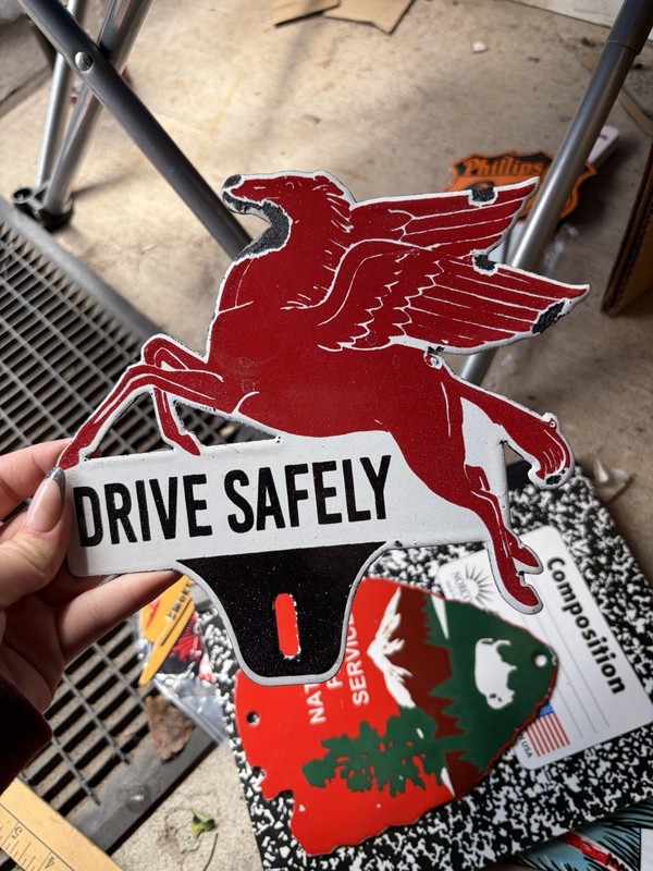 Porcelain Pegasus Drive Safely Topper