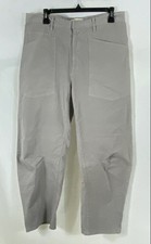 Nili Lotan Women's Grey Utility Pants Cargo Patch Pockets Size 8 Made in USA