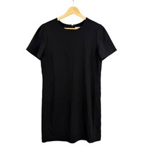 Babaton Shift Dress Women 4 Black Short Sleeve Mini Professional Lined Crepe