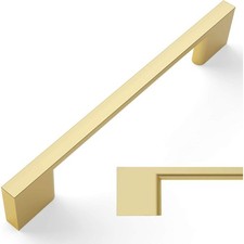 Amerdeco 10 Pack 5 inch Brushed Gold Cabinet Pulls Modern Drawer Handles NEW V2