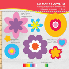 : 280 Pieces of DIY Flower Cutouts with IDEA Guide - 2-Sided Punch Out Tulips...