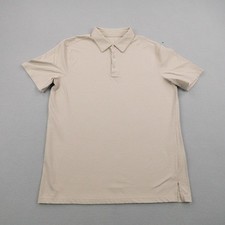 Jack Archer Polo Shirt Mens 2XL Beige Tan Performance Lightweight Flex Golf Tech