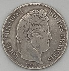 1841 France Five (5) Francs Louis Philippe I Bordeaux Mint Coin