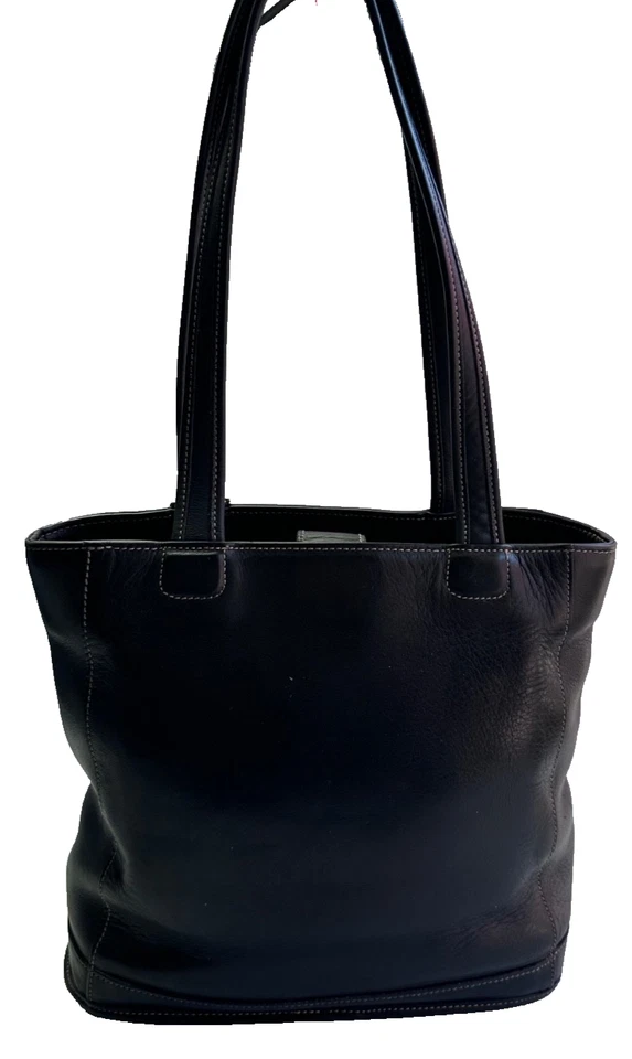 Bolso de Hombro Coach Bleeker 9305 Negro Guante Cuero Curtido Y2K De Colección Foto 4 de 4