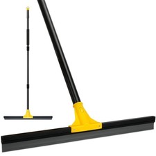 Floor Squeegee Outdoor Heavy Duty, 60cm Rubber Squeegee Broom with Long Handl...