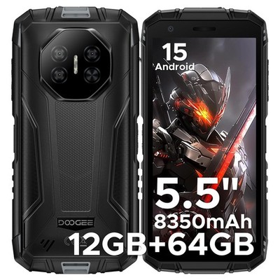 DOOGEE Fire 3 Android 15 Rugged Phone, 8350mAh, 12GB+64GB/2TB, Octa-Core