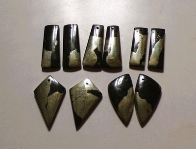 233.80 Cts Natural Apache Gold Drilled Pair 05 Lot Loose Cabochon Gemstone 05