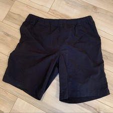 Lands End black swim trunk board shorts Size S 32-34