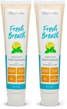 Oxyfresh Premium Lemon Mint Fresh Breath Toothpaste – SLS & Fluoride Free, Low A