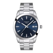 TISSOT GENTLEMAN T127.410.11.041.00 SILVER/BLUE MENS WATCH GIFT 40mm - NEW