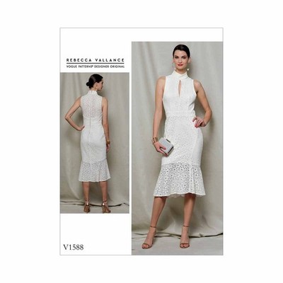 Vogue Patterns Misses Dress, 6-8-10-12-14'', Orange