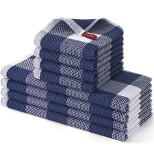 Kitchen Towels and Dishcloths Set 12 x 12 and 13 x 28 Inches Set of 8 100 Co...
