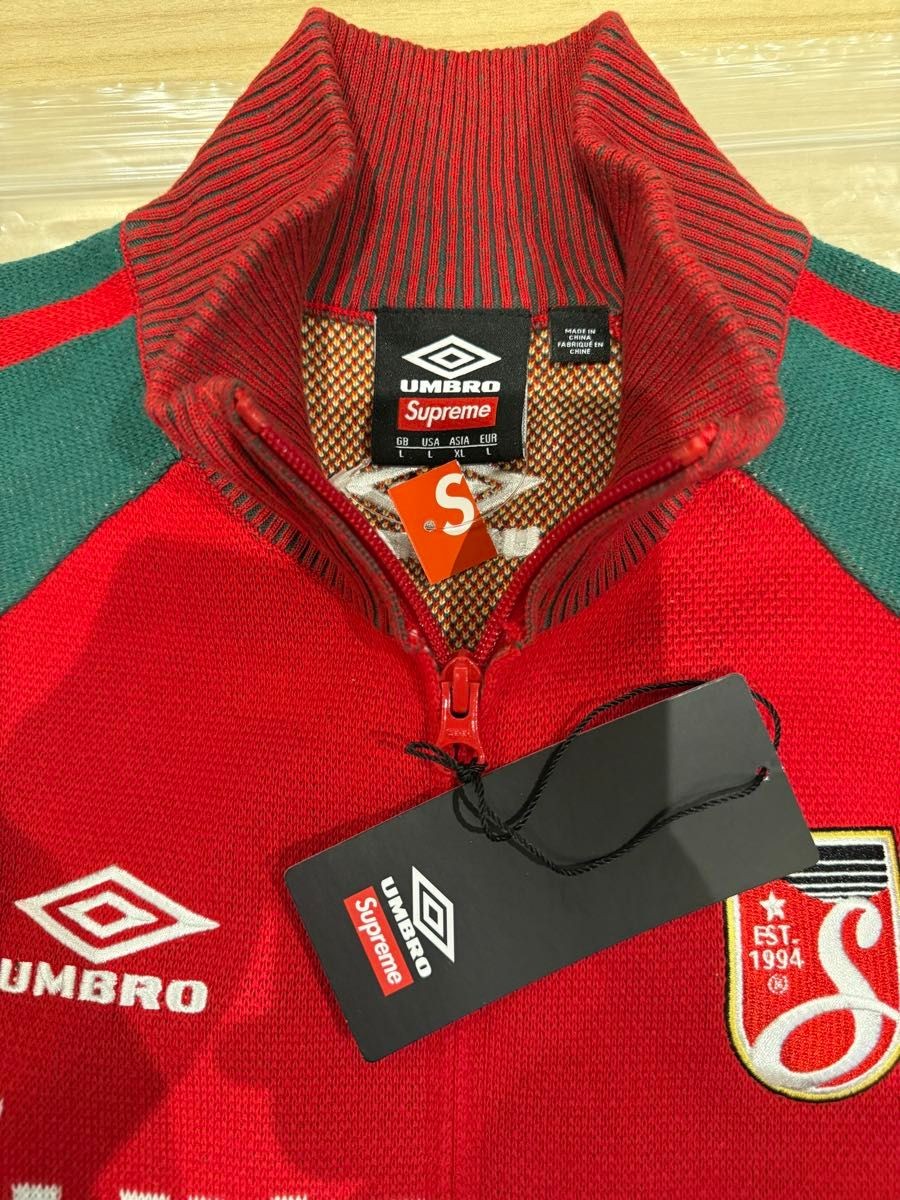 Supreme x Umbro Red Zip Up Sweater Full Zip Jacket Authentic