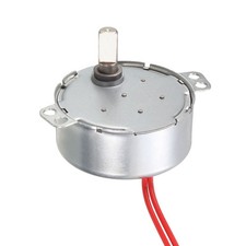 Electric Motor AC 12V 0.9-1.1RPM 2 Flat Shaft CW/CCW Turntable Motor