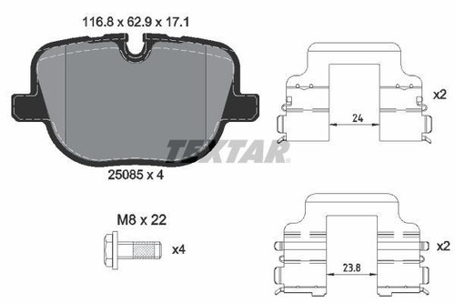 TEXTAR Bremsscheiben & Beläge Bremsservice Set hinten passend für Land Rover Range Rover - Bild 5 von 5
