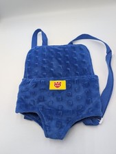 Build A Bear Plush Backpack Carrier Blue Soft Textured Adjustable Straps