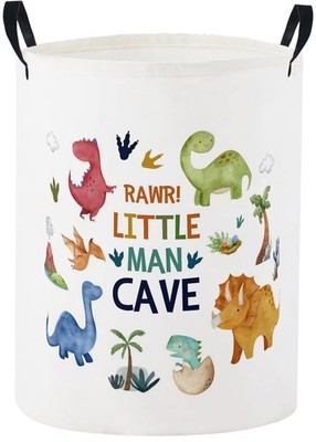 TIBAOLOVER Baby Laundry Basket Nursery Hamper Kids Dinosaur