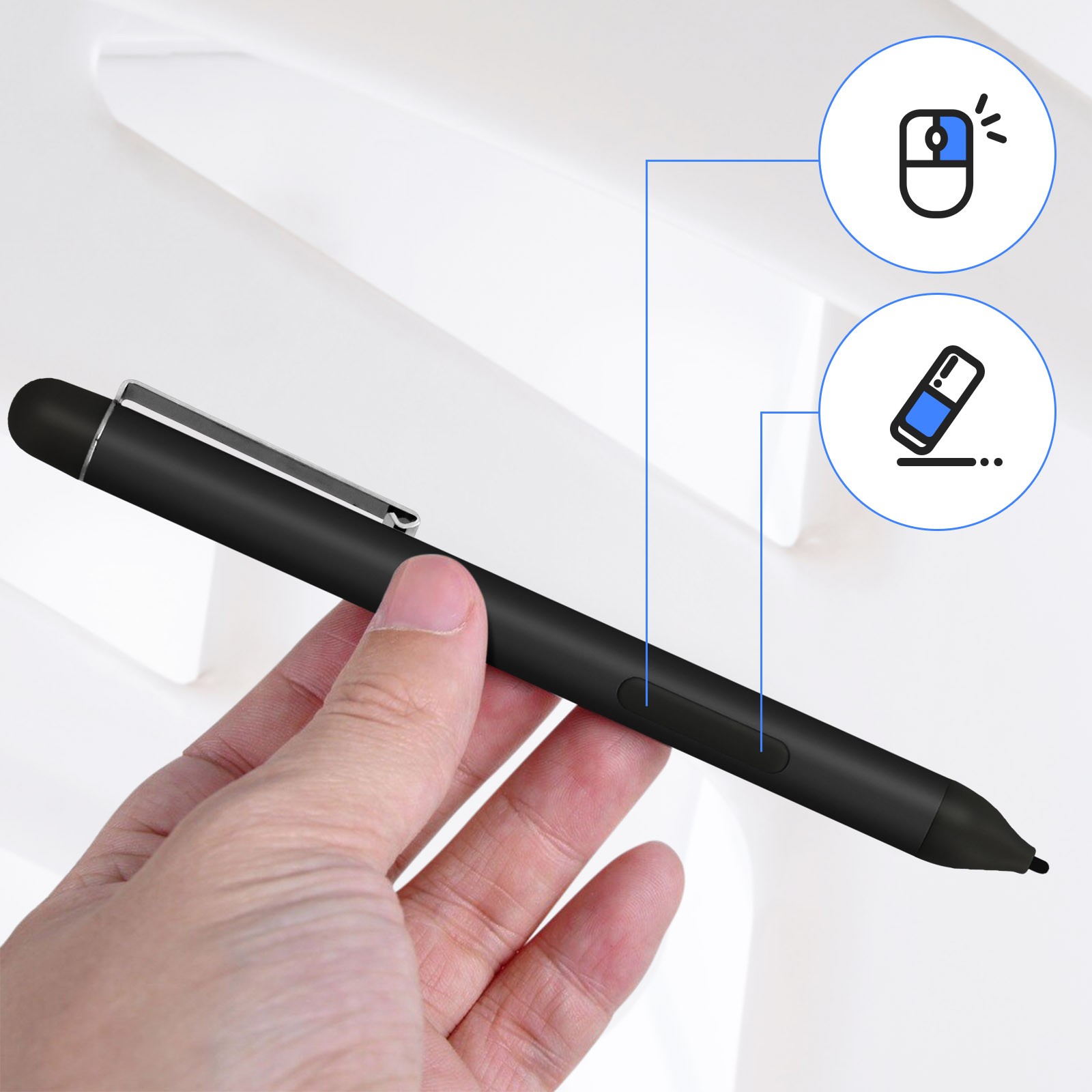 Stylet tactile pour ordinateur Microsoft noir avec pointe fine de haute précision - 4