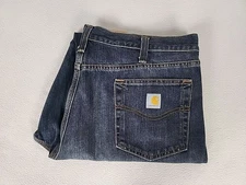 Carhartt Holter Relaxed Fit Straight Leg Denim Jeans 40X32 Men's Blue Medium